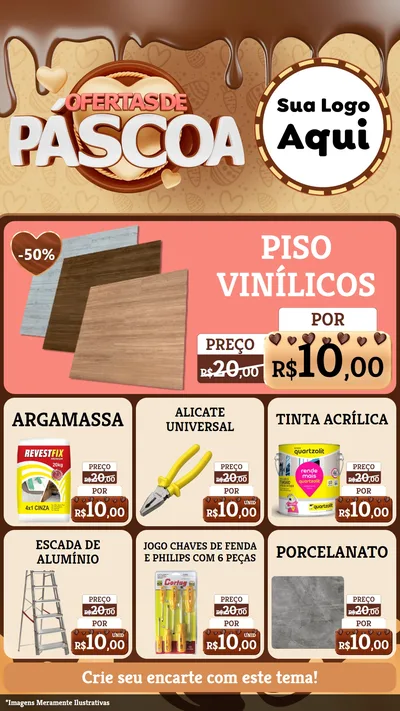 Modelo de Rede Social para Stories com o tema Ofertas de Páscoa para Material para Construção