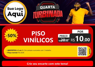 Modelo de Cartaz para Cartaz A4 Horizontal com o tema Quarta Turbinada para Material para Construção
