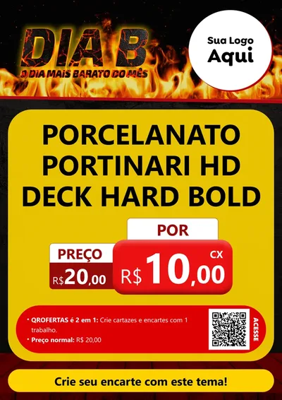 Modelo de Cartaz para Cartaz A4 Vertical com o tema Dia B para Pisos e revestimentos