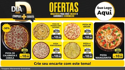 Modelo de TV para TV Horizontal com o tema Dia D Mais Economia para Pizzaria