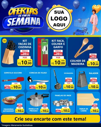 Modelo de Rede Social para Feed Instagram com o tema Ofertas de Fim de Semana para Utilidades Domésticas