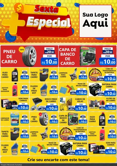 Modelo de Encarte para Encarte A4 Vertical com o tema Sexta Mais Especial para Auto peças