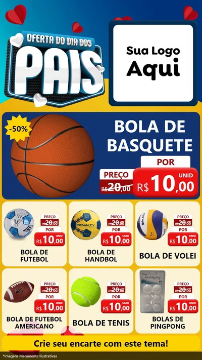 Modelo de Rede Social para Stories com o tema Oferta Do Dia Dos Pais para Artigos Esportivos
