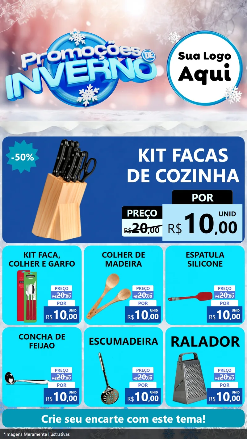 Modelo de Rede Social para Stories com o tema Promoções de Inverno para Utilidades Domésticas