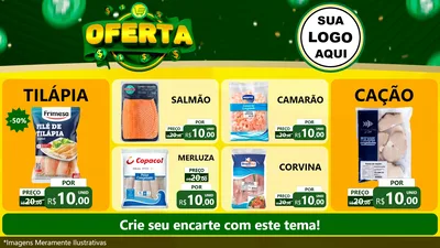 Modelo de TV para TV Horizontal com o tema Oferta para Peixaria