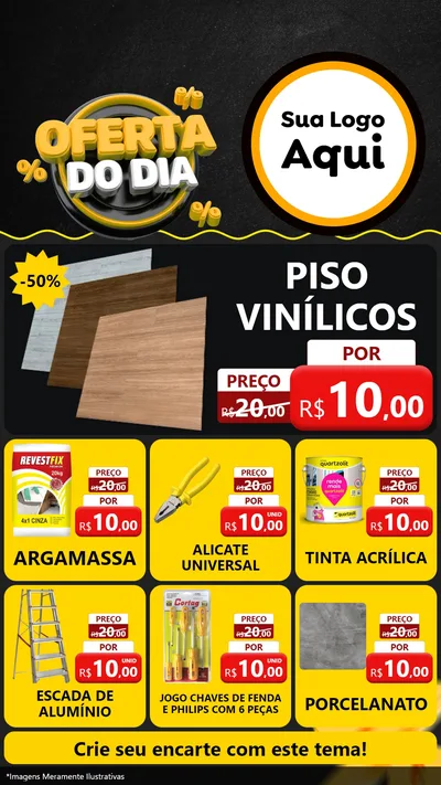 Modelo de Rede Social para Stories com o tema Oferta Do Dia para Material para Construção