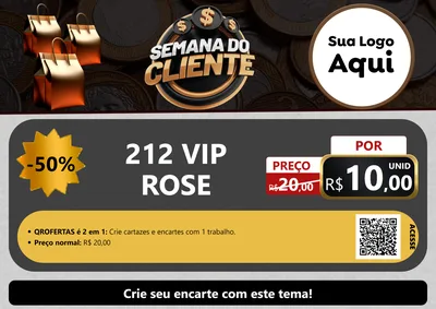 Modelo de Cartaz para Cartaz A4 Horizontal com o tema Semana do Cliente para Perfumes