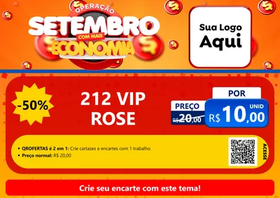 Modelo de Cartaz para Cartaz A4 Horizontal com o tema Operação Setembro Com Muita Economia para Perfumes