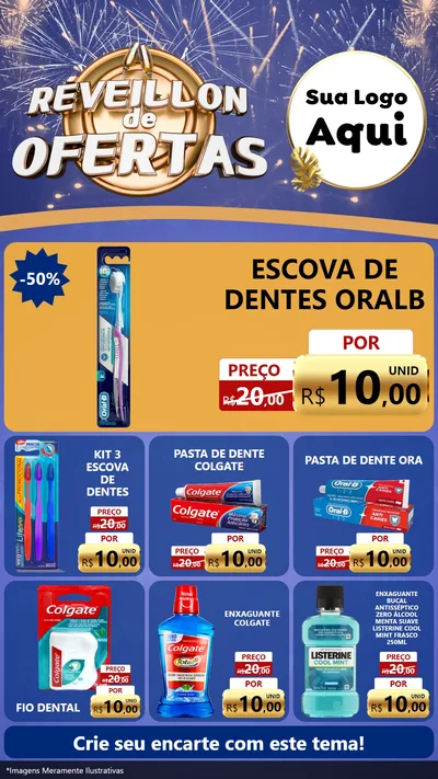 Modelo de Rede Social para Stories com o tema Réveillon de Ofertas para Higiene Pessoal