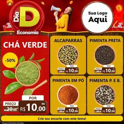 Modelo de Rede Social para Feed Facebook com o tema Dia D Economia para Produtos Naturais