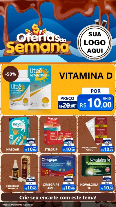 Modelo de Rede Social para Stories com o tema Ofertas da Semana - Páscoa para Farmácia