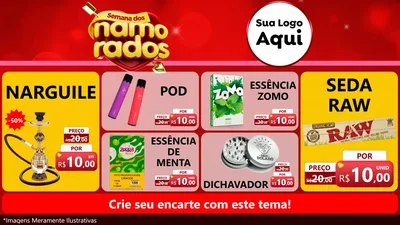 Modelo de TV para TV Horizontal com o tema Semana dos namorados para Tabacaria
