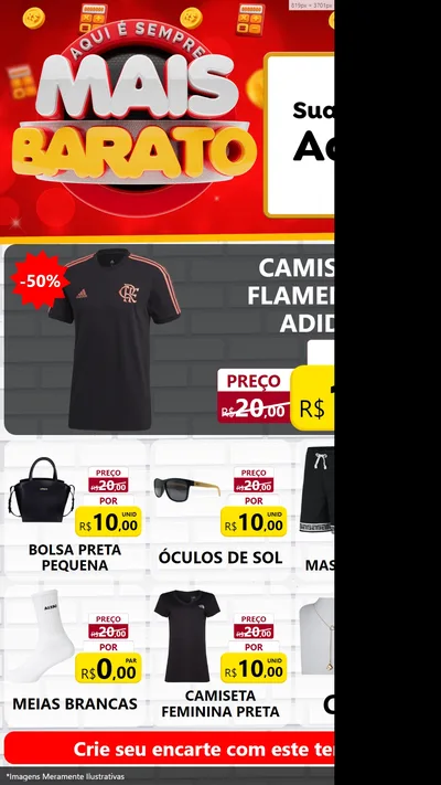 Modelo de Rede Social para Stories com o tema Mais Barato para Roupas e acessórios