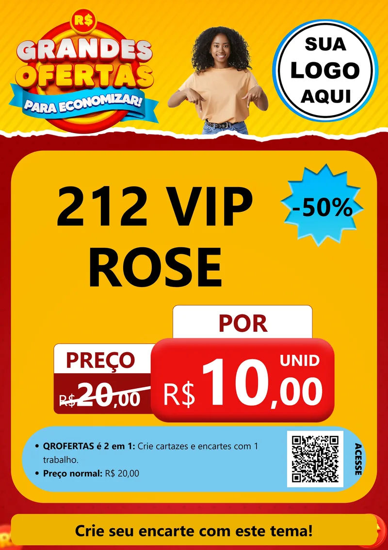 Modelo de Cartaz para Cartaz A4 Vertical com o tema Grandes Ofertas Para Economizar! para Perfumes
