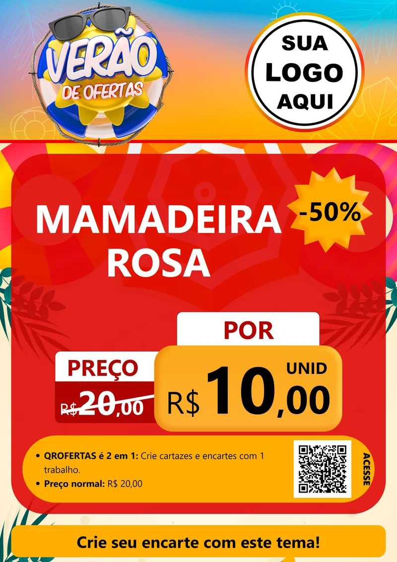 Modelo de Cartaz para Cartaz A4 Vertical com o tema Verão de Ofertas para Bebês