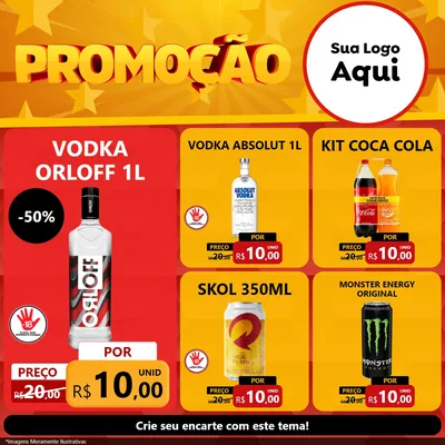 Modelo de Rede Social para Feed Facebook com o tema Promoção para Distribuidora de bebidas