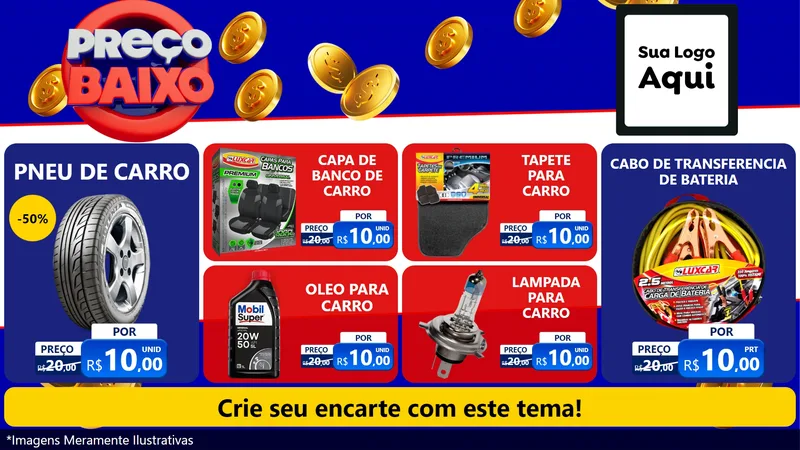 Modelo de TV para TV Horizontal com o tema Preço Baixo para Auto peças