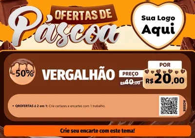 Modelo de Cartaz para Cartaz A4 Horizontal com o tema Ofertas de Páscoa para Ferragens