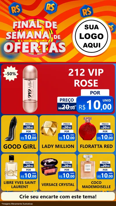 Modelo de Rede Social para Stories com o tema Final de Semana de Ofertas para Perfumes