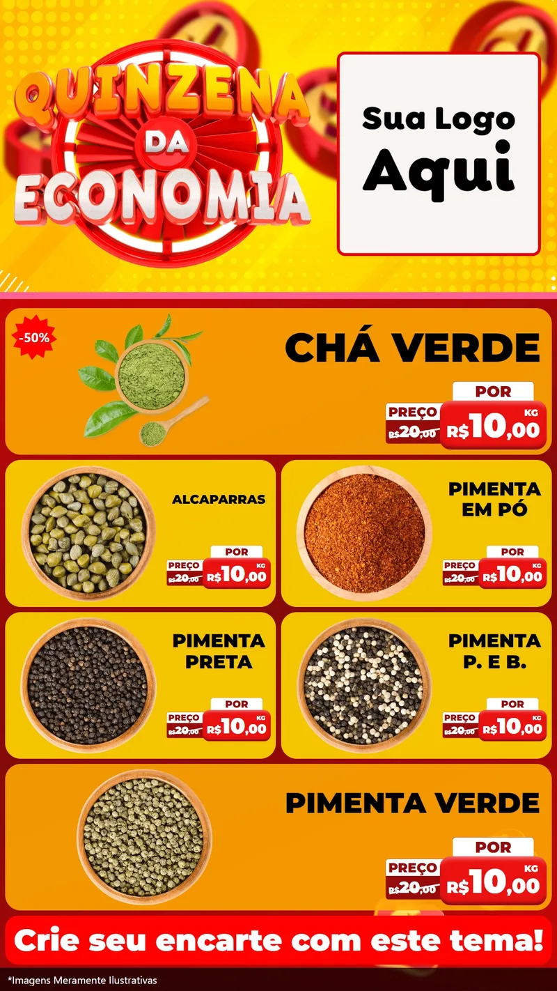 Modelo de TV para TV Vertical com o tema Quinzena Da Economia para Produtos Naturais