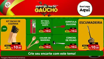 Modelo de TV para TV Horizontal com o tema Especial Dia do Gaúcho para Utilidades Domésticas