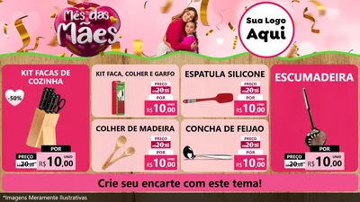 Modelo de TV para TV Horizontal com o tema Mês das Mães para Utilidades Domésticas