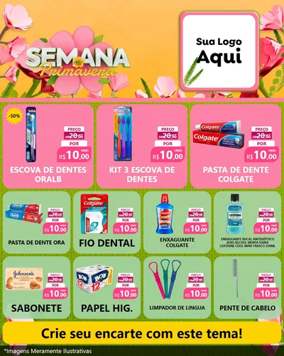 Modelo de Rede Social para Feed Instagram com o tema Semana da Primavera para Higiene Pessoal