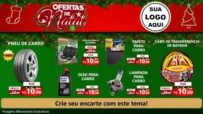 Modelo de TV para TV Horizontal com o tema Ofertas de Natal para Auto peças
