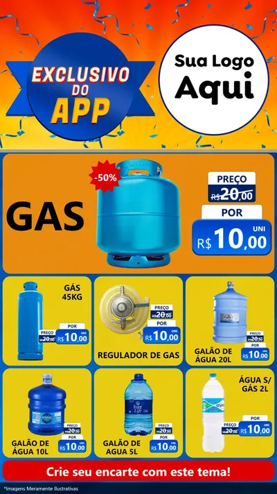 Modelo de Rede Social para Stories com o tema Exclusivo do Aplicativo para Água e gás