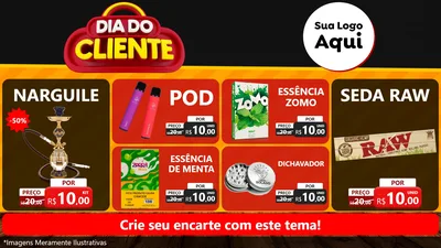 Modelo de TV para TV Horizontal com o tema Dia do Cliente para Tabacaria