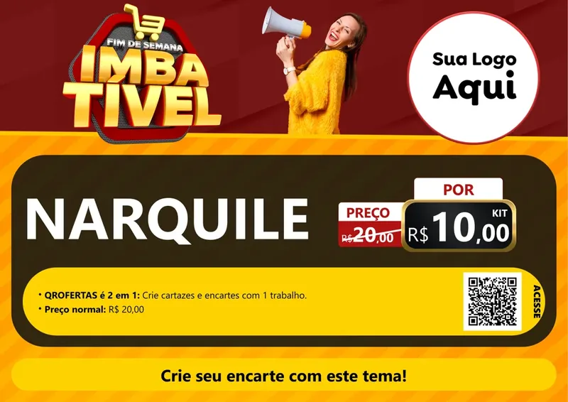 Modelo de Cartaz para Cartaz A4 Horizontal com o tema Fim de Semana Imbatível para Tabacaria