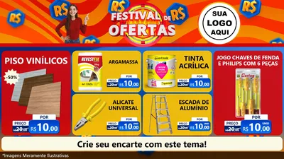 Modelo de TV para TV Horizontal com o tema Festival de Ofertas para Material para Construção