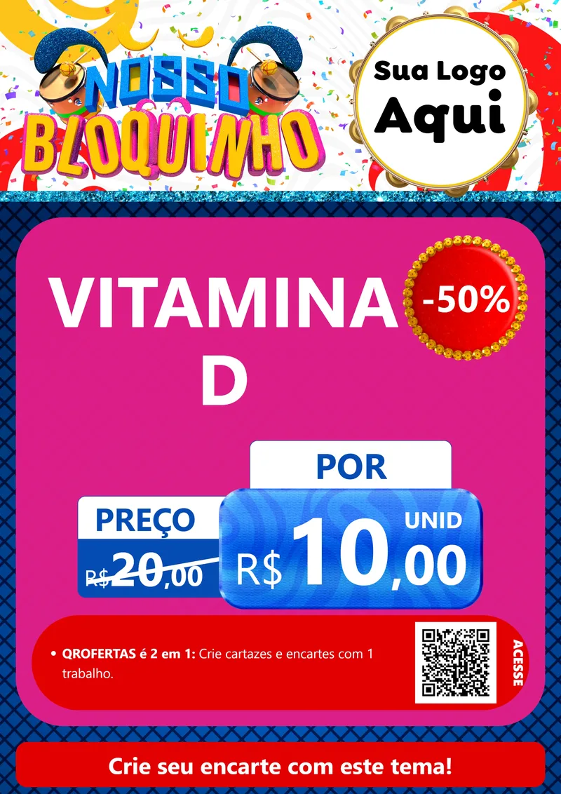 Modelo de Cartaz para Cartaz A4 Vertical com o tema Nosso Bloquinho para Farmácia