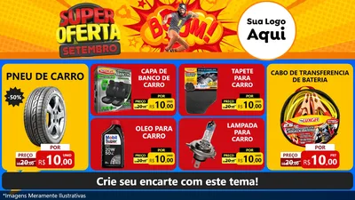 Modelo de TV para TV Horizontal com o tema Super Oferta Setembro para Auto peças