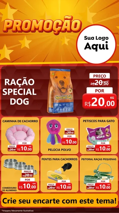 Modelo de Rede Social para Stories com o tema Promoção para Pet Shop