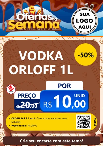 Modelo de Cartaz para Cartaz A4 Vertical com o tema Ofertas da Semana - Páscoa para Distribuidora de bebidas