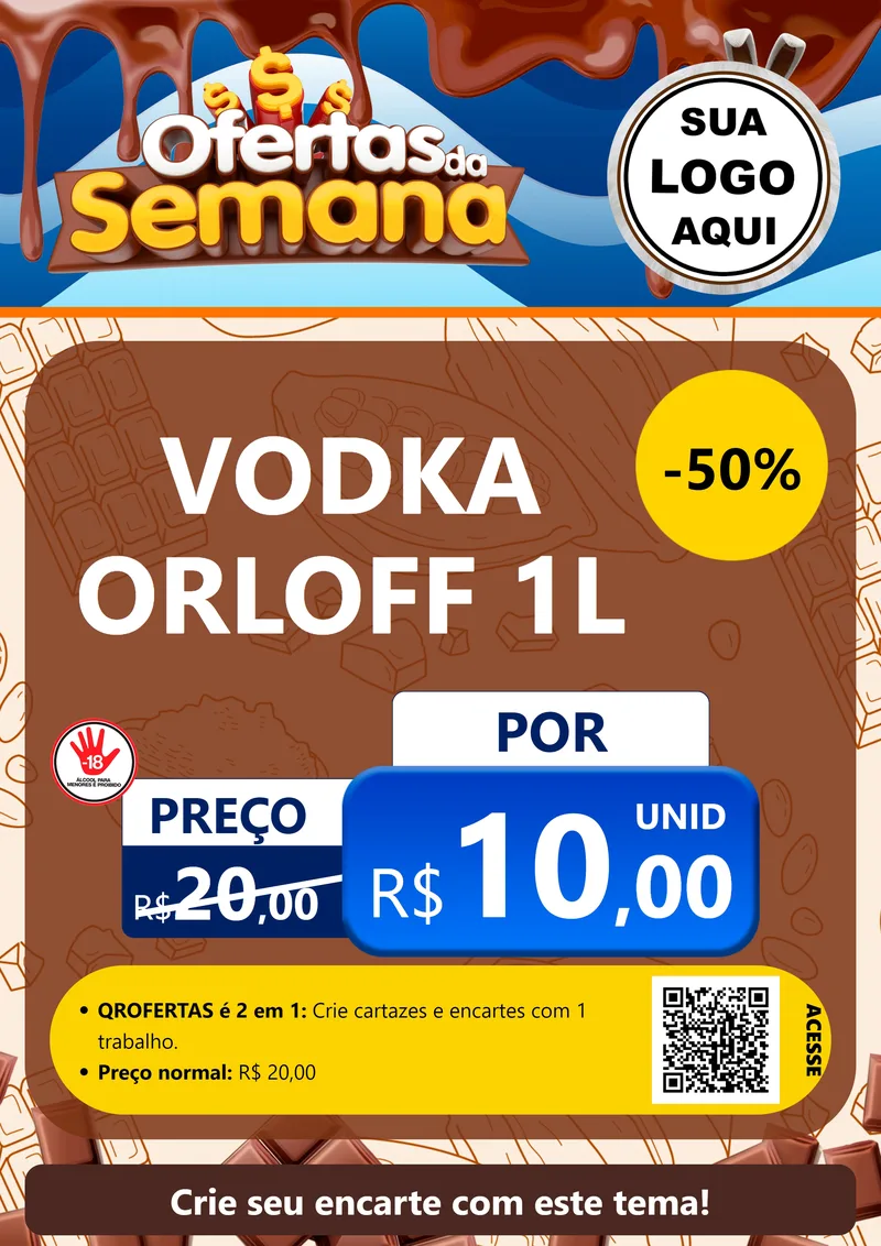 Modelo de Cartaz para Cartaz A4 Vertical com o tema Ofertas da Semana - Páscoa para Distribuidora de bebidas
