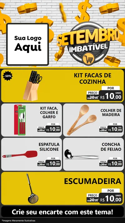 Modelo de TV para TV Vertical com o tema Setembro Imbatível para Utilidades Domésticas
