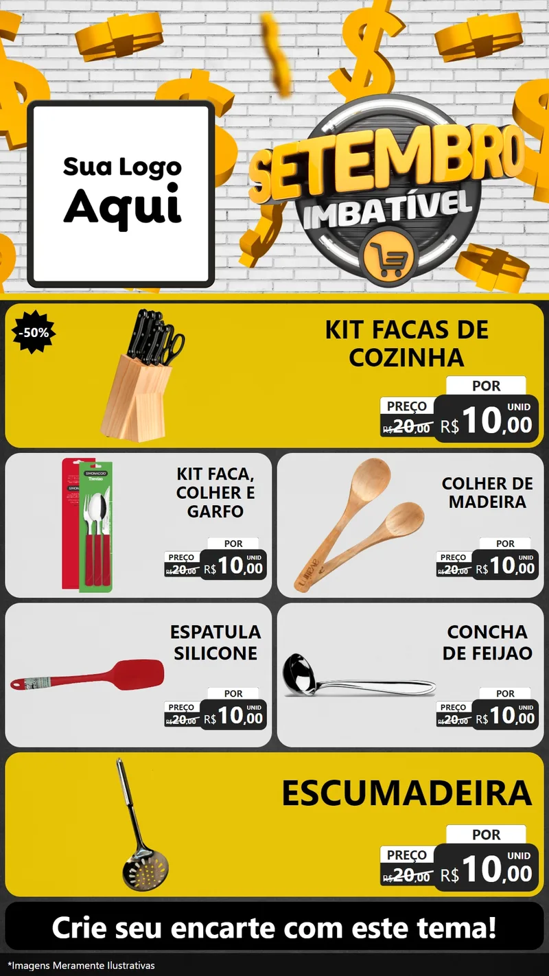 Modelo de TV para TV Vertical com o tema Setembro Imbatível para Utilidades Domésticas