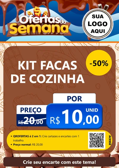 Modelo de Cartaz para Cartaz A4 Vertical com o tema Ofertas da Semana - Páscoa para Utilidades Domésticas