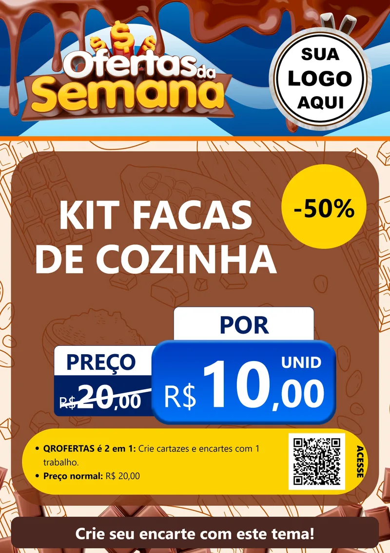Modelo de Cartaz para Cartaz A4 Vertical com o tema Ofertas da Semana - Páscoa para Utilidades Domésticas