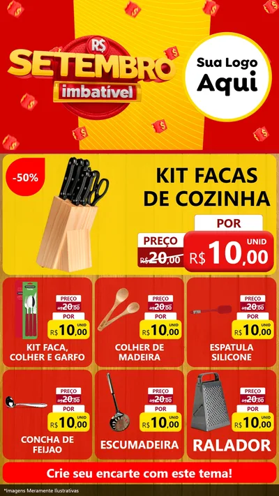 Modelo de Rede Social para Stories com o tema Setembro Imbatível para Utilidades Domésticas
