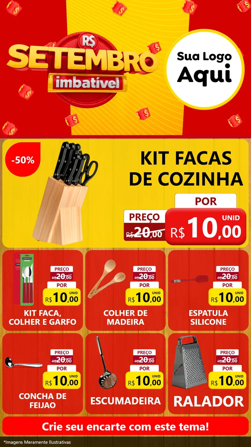 Modelo de Rede Social para Stories com o tema Setembro Imbatível para Utilidades Domésticas