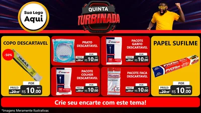 Modelo de TV para TV Horizontal com o tema Quinta Turbinada para Embalagens