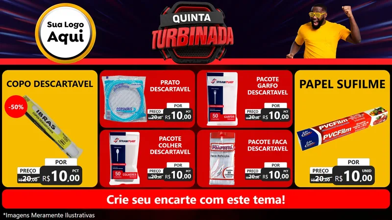 Modelo de TV para TV Horizontal com o tema Quinta Turbinada para Embalagens