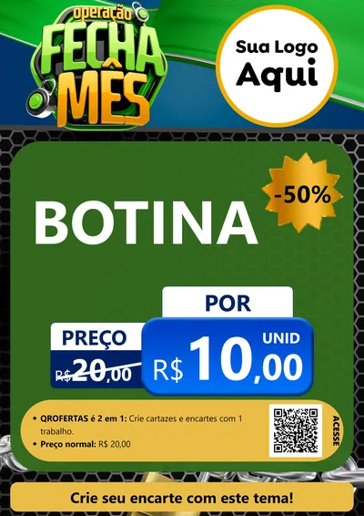 Modelo de Cartaz para Cartaz A4 Vertical com o tema Operação Fecha Mês para Agropecuária