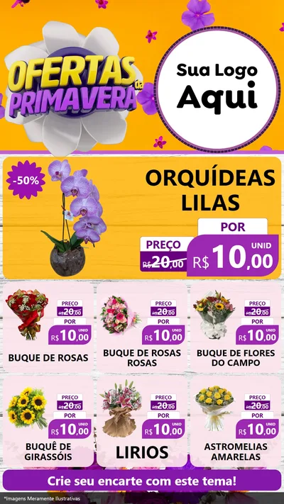 Modelo de Rede Social para Stories com o tema Ofertas Da Primavera para Floricultura e jardim