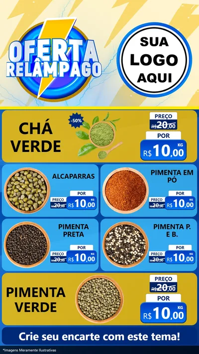 Modelo de TV para TV Vertical com o tema Oferta Relâmpago para Produtos Naturais