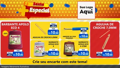 Modelo de TV para TV Horizontal com o tema Sexta Mais Especial para Armarinho e Aviamentos