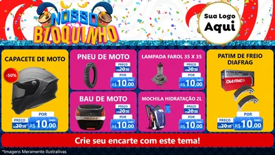 Modelo de TV para TV Horizontal com o tema Nosso Bloquinho para Moto peças